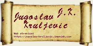 Jugoslav Kruljević vizit kartica